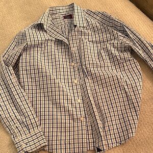 UNTUCKit Blue and White Plaid Casual Shirt